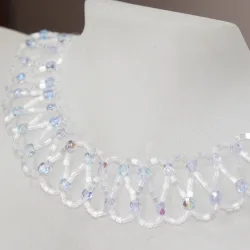 Necklace - Dentelle Olwen - Necklace - Laiton argenté